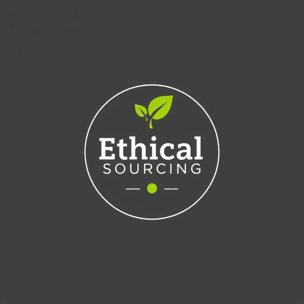 Ethical Sourcing badge with a leaf icon