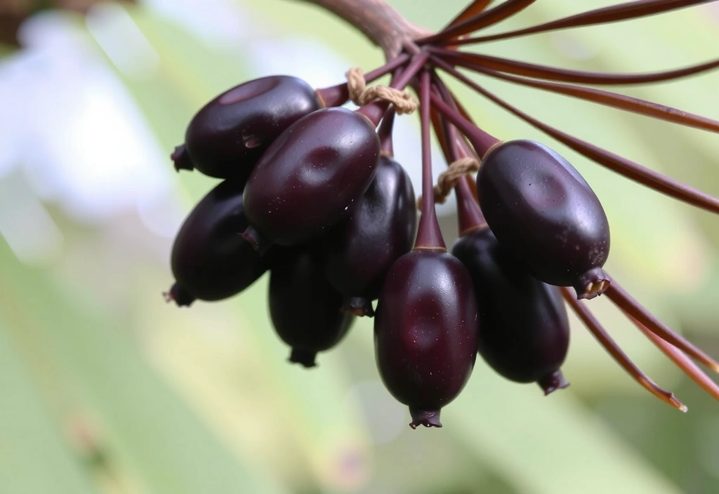 Saw Palmetto berries and leaves