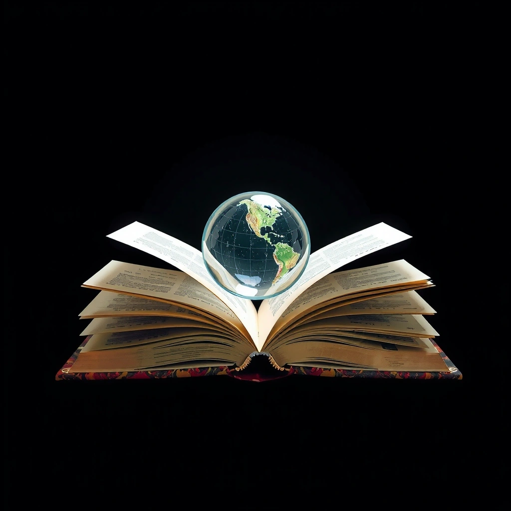 An open book or magnifying glass, symbolizing transparency